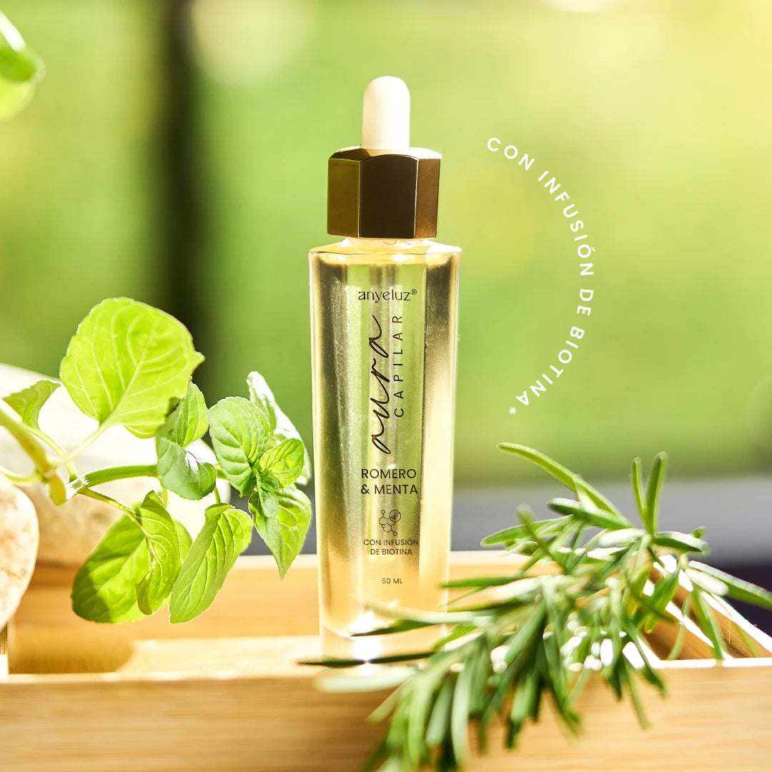 AURA CAPILAR: ACEITE CAPILAR CON ROMERO Y MENTA ANYELUZ