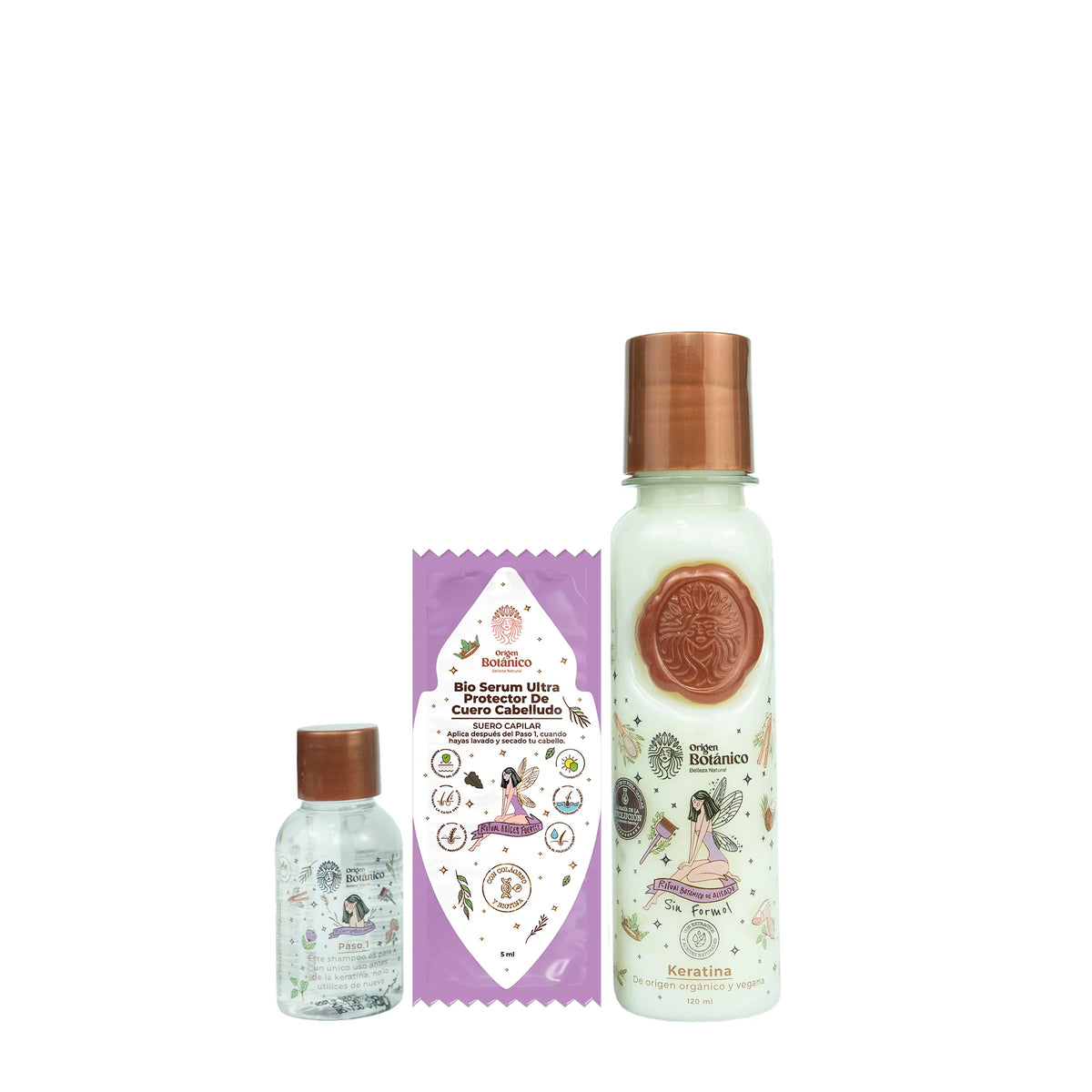 KIT DE KERATINA EVOLUCION 120ML-1 PERSONA (PEQUEÑA) ORIGEN BOTANICO