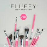 KIT BROCHAS DE MAQUILLAJE FLUFFY X10 MONTOC