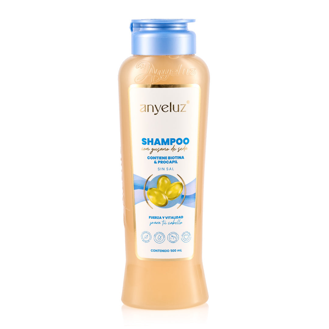 SHAMPOO CON GUSANO DE SEDA ANYELUZ